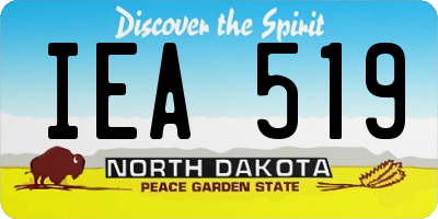 ND license plate IEA519