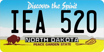 ND license plate IEA520
