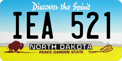 ND license plate IEA521