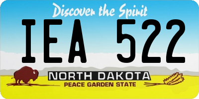 ND license plate IEA522