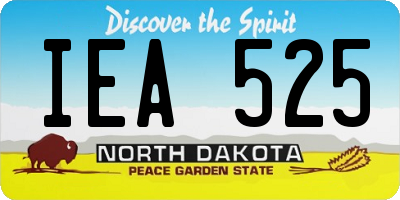 ND license plate IEA525