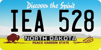 ND license plate IEA528