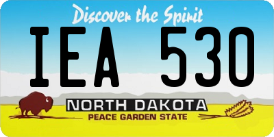 ND license plate IEA530