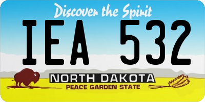 ND license plate IEA532