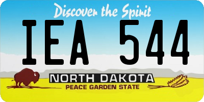 ND license plate IEA544