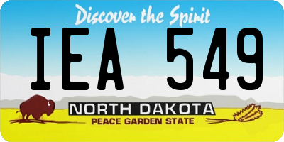 ND license plate IEA549