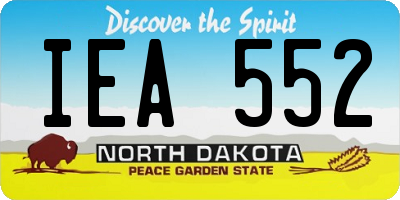 ND license plate IEA552