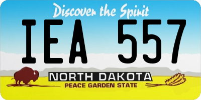 ND license plate IEA557