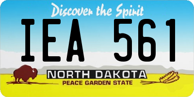 ND license plate IEA561