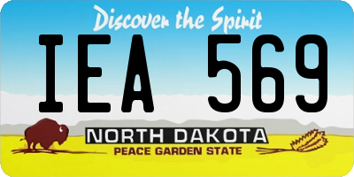 ND license plate IEA569