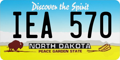 ND license plate IEA570