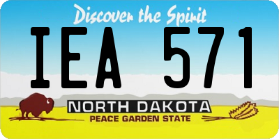 ND license plate IEA571