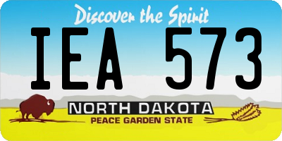 ND license plate IEA573