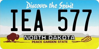 ND license plate IEA577