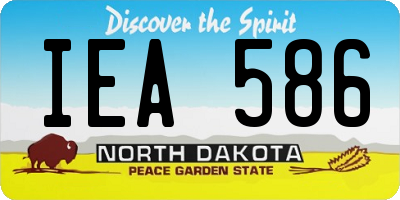 ND license plate IEA586