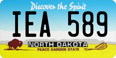 ND license plate IEA589