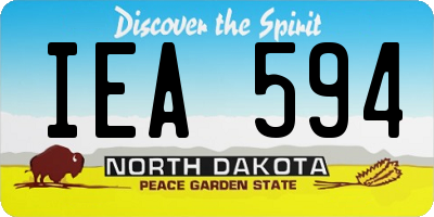 ND license plate IEA594