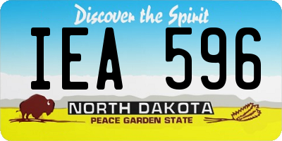 ND license plate IEA596