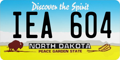 ND license plate IEA604