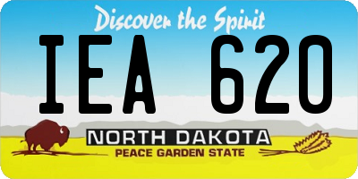ND license plate IEA620