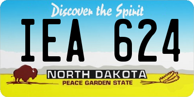 ND license plate IEA624