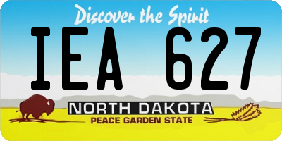 ND license plate IEA627