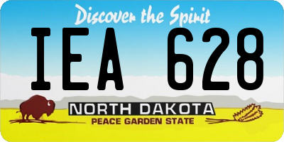 ND license plate IEA628