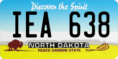 ND license plate IEA638
