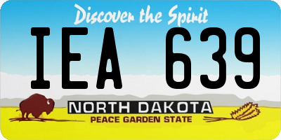 ND license plate IEA639