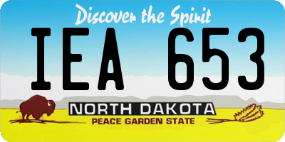 ND license plate IEA653