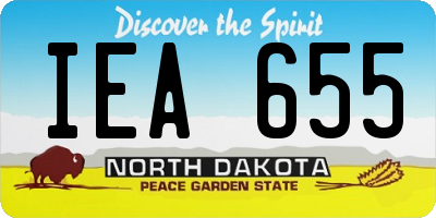 ND license plate IEA655