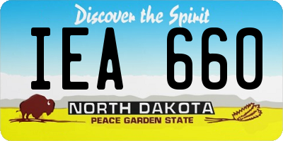 ND license plate IEA660