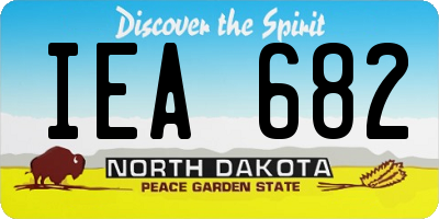 ND license plate IEA682