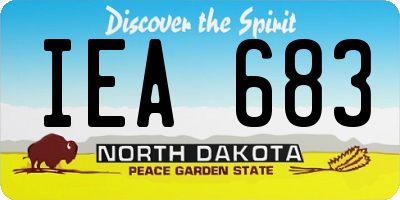 ND license plate IEA683