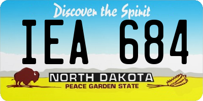 ND license plate IEA684