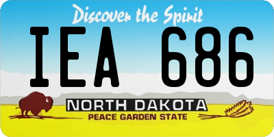ND license plate IEA686