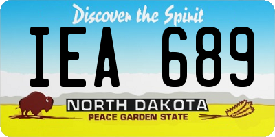 ND license plate IEA689