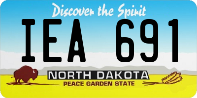 ND license plate IEA691