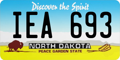 ND license plate IEA693