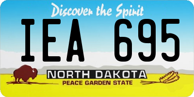 ND license plate IEA695
