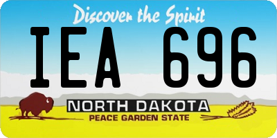 ND license plate IEA696