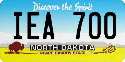 ND license plate IEA700