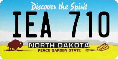 ND license plate IEA710
