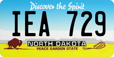 ND license plate IEA729