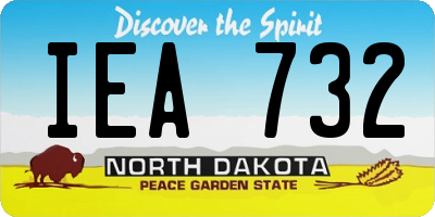 ND license plate IEA732