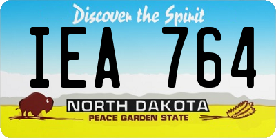 ND license plate IEA764