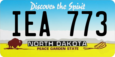 ND license plate IEA773