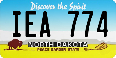 ND license plate IEA774