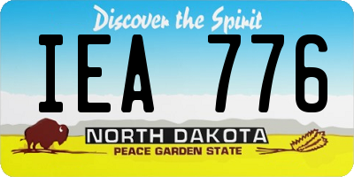 ND license plate IEA776