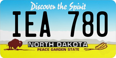 ND license plate IEA780
